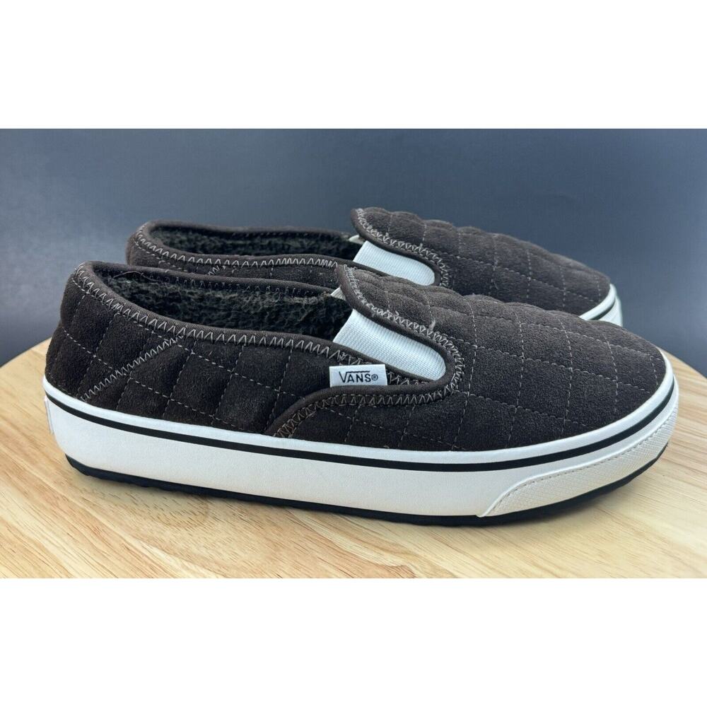 Vans Slip-Er 2 Slip-On Loafer Casual Shoe Slipper Brown Men Sz 7 Women 9 Suede - Picture 2 of 10
